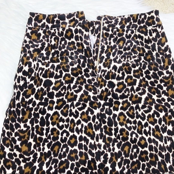 New J. Crew Buckle Mini Skirt in Leopard Corduroy - Picture 6 of 12
